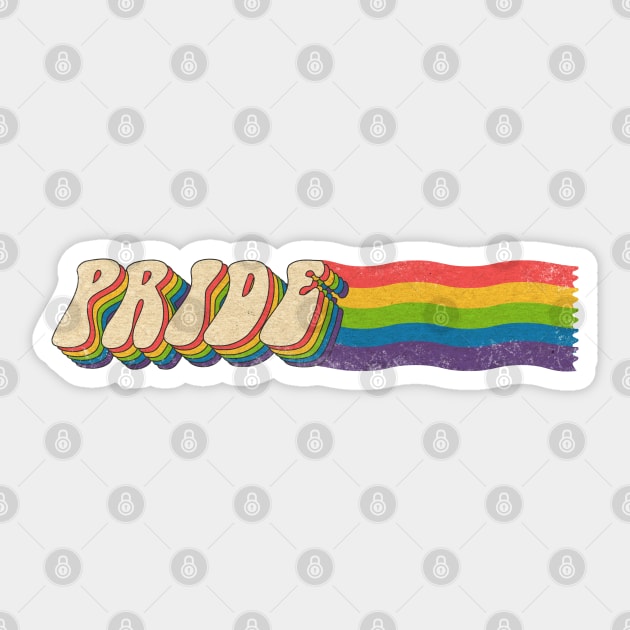 pride month rainbow vintage Sticker by Giraroad